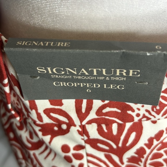 Ann Taylor Factory NWT off white & brick red cropped legged pants waist 32” - Picture 8 of 8